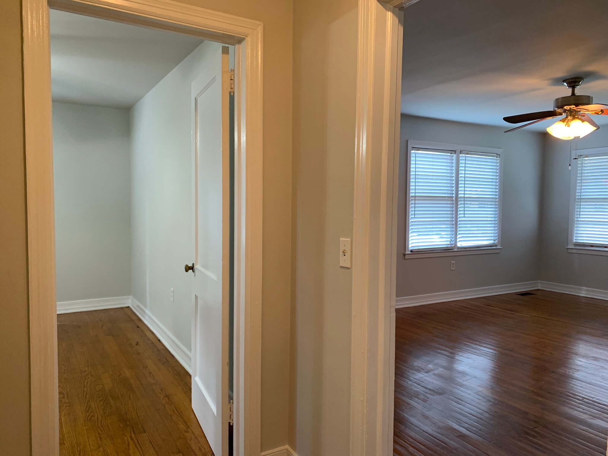 Entry to Front Bedroom (Left) & LR (Right) - 111 Cannon Dr