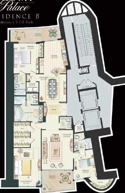 3BR/1.5BA - Trump Palace