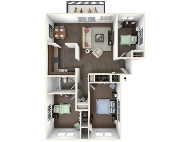 Floorplan - Chapel Hill Apartments