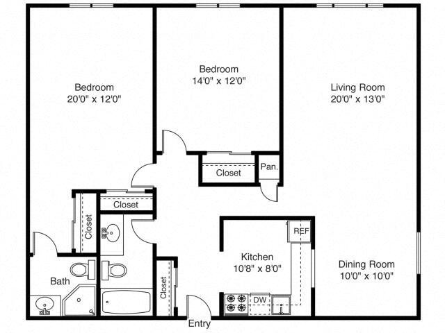 Floorplan - East Shore Apartment Homes