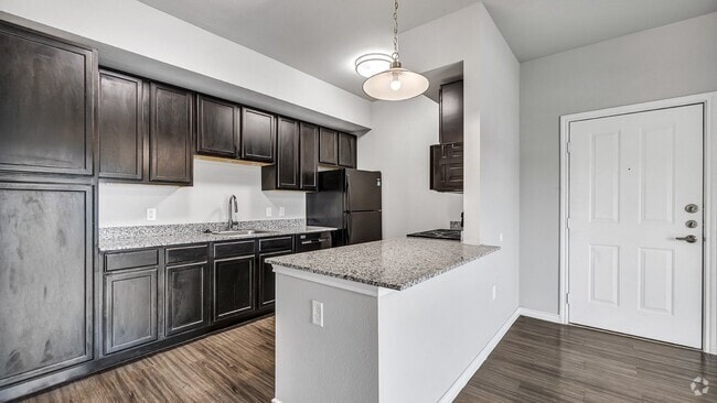 Spacious kitchen with modern inspired finishes