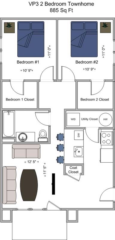 2 Bedroom Townhome - VP3