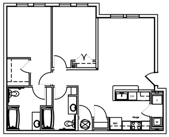 Floorplan - The Arbors @ 15th