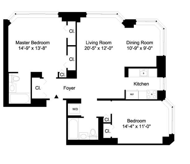 2BR/2BA - Liberty Plaza