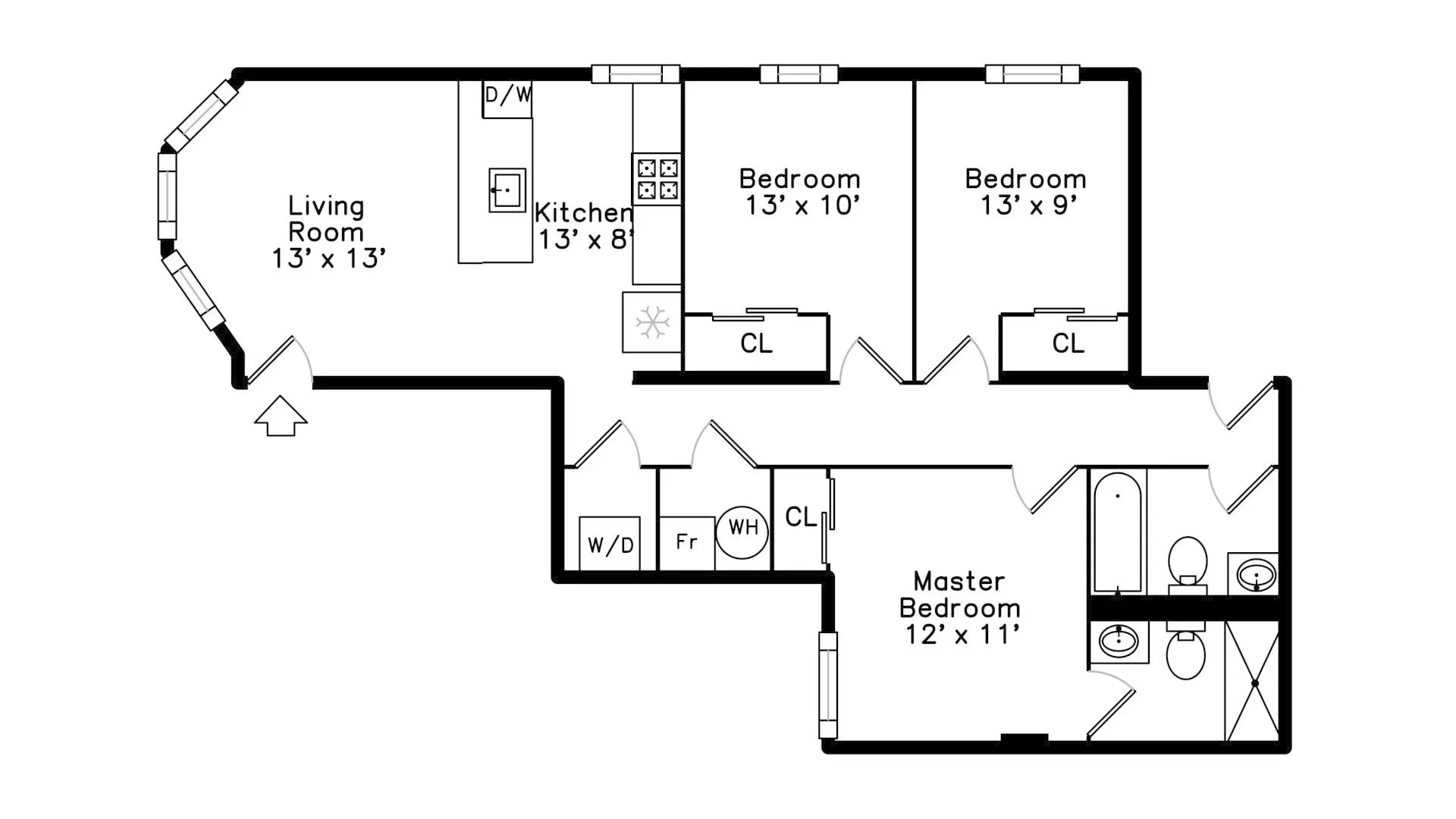 Floor Plan - 161 W Schiller St
