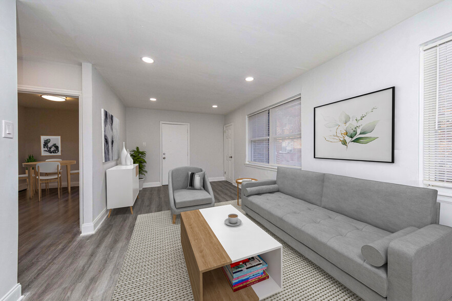 Living Area - Upgraded - Lawndale Apartments