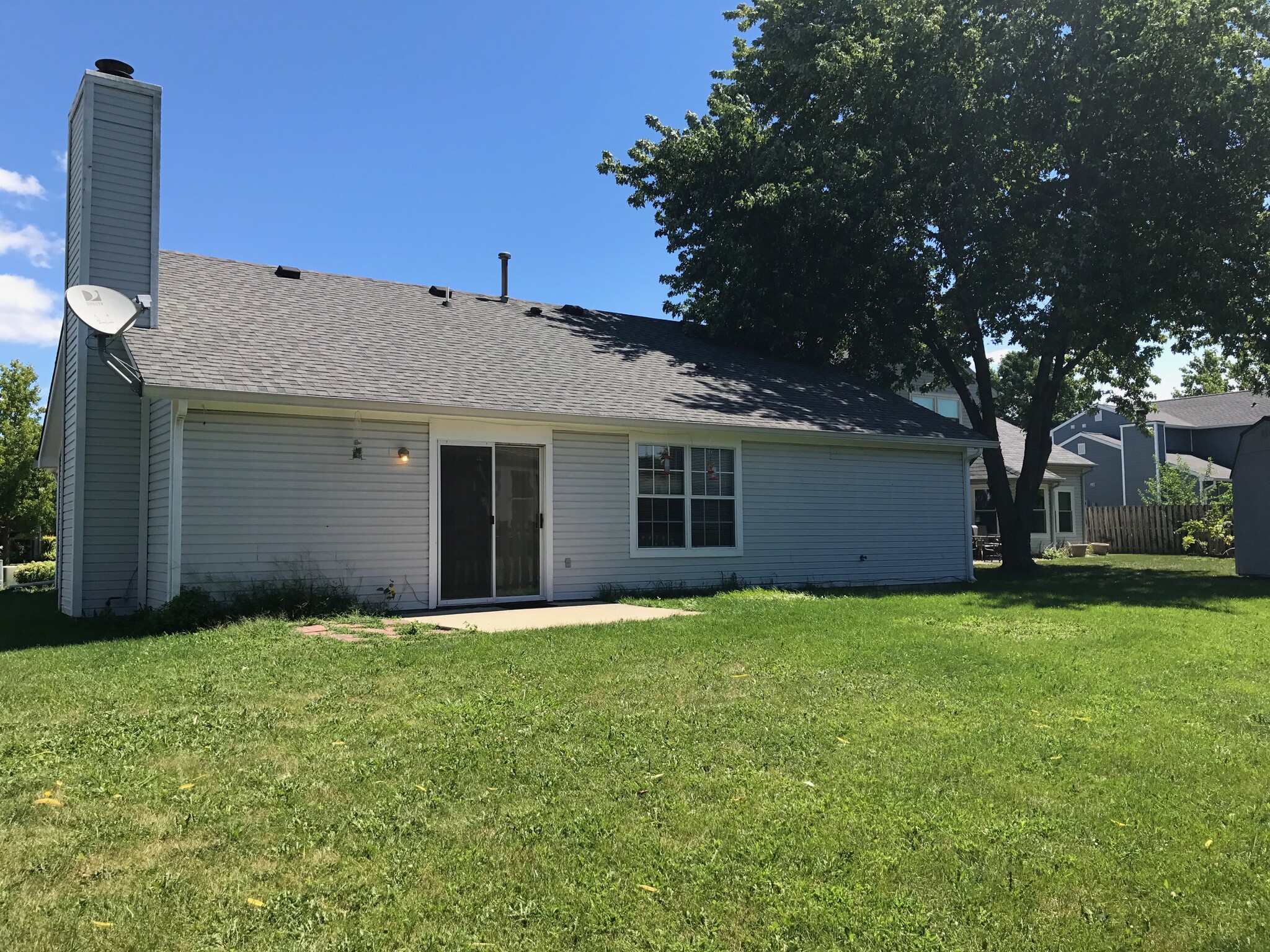 Backyard with Patio - 582 Redfox Ct N