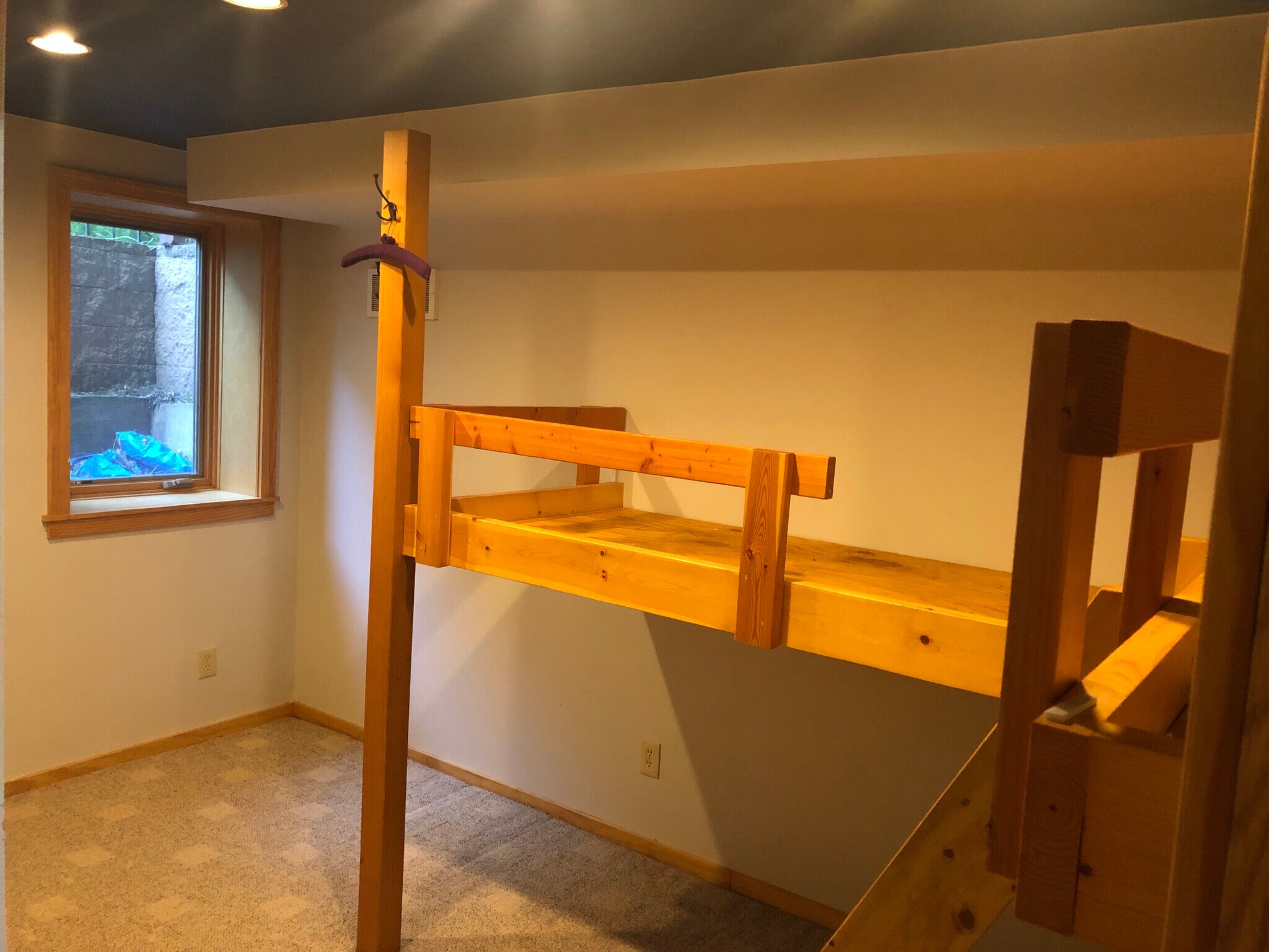 Basement bedroom with custom bunk beds - 23260 Bridgestone Rd NW