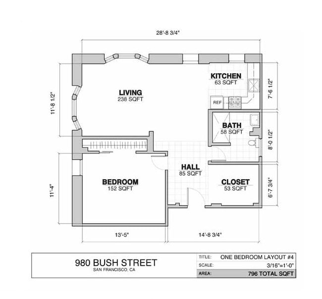 1BR/1BA - 980 Bush
