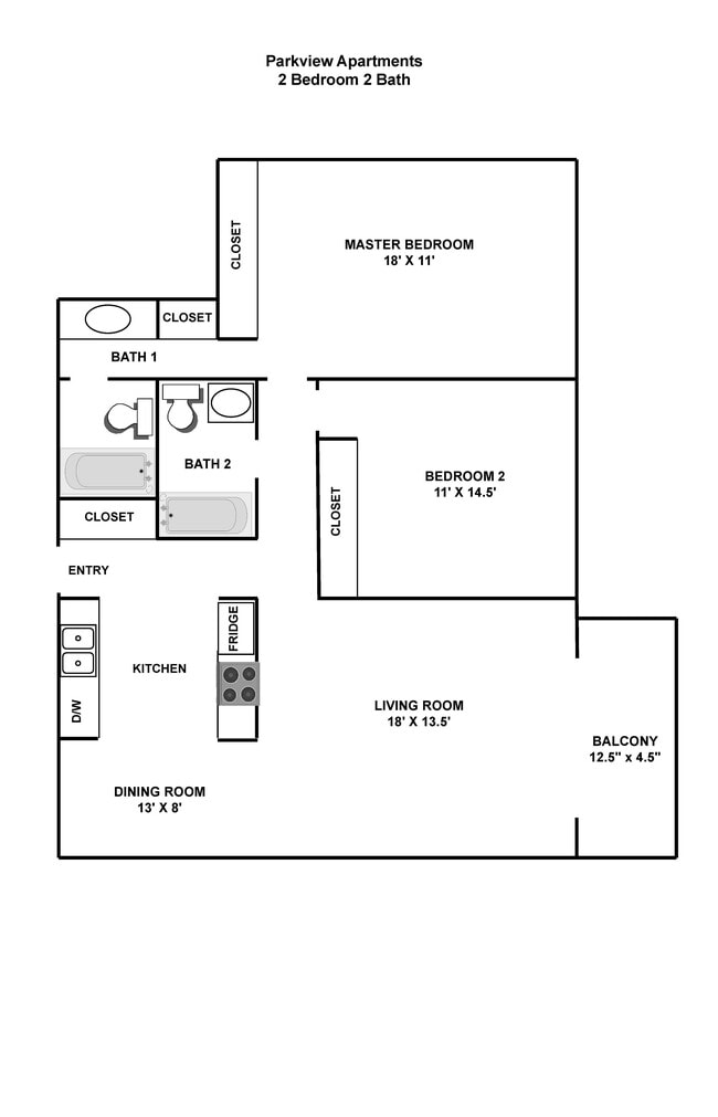Floorplan - Parkview Apartments