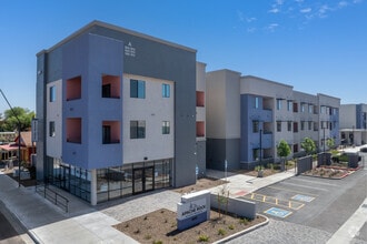 Apache Blvd entrance - Apache Rock Apartments