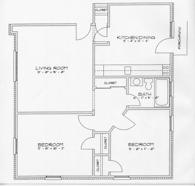 2BR/1BA - River View Court Apartments