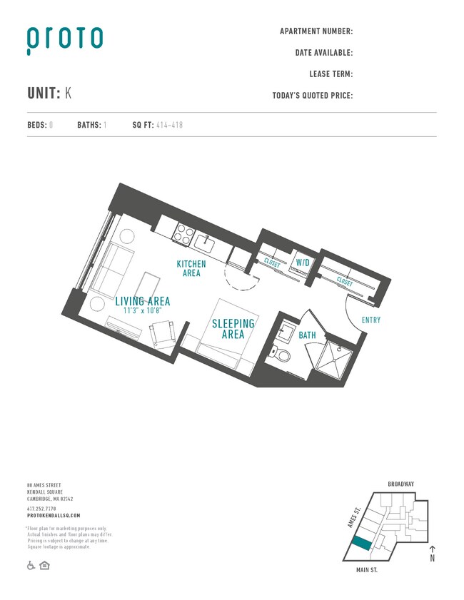 Floorplan - Proto Kendall Square