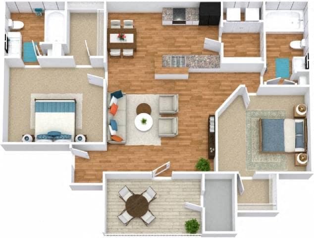 Floorplan - Huntington Chase Apartments