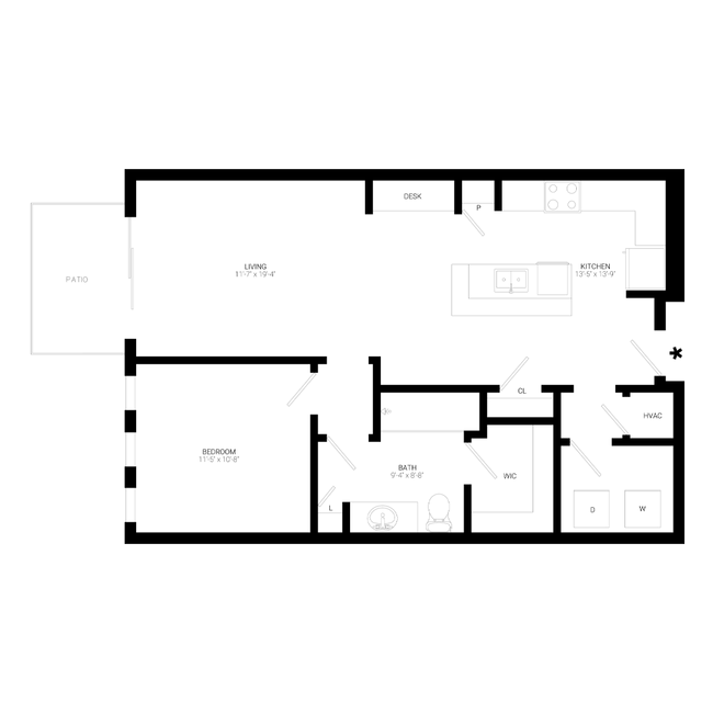 Floorplan - The Cunningham Apartments
