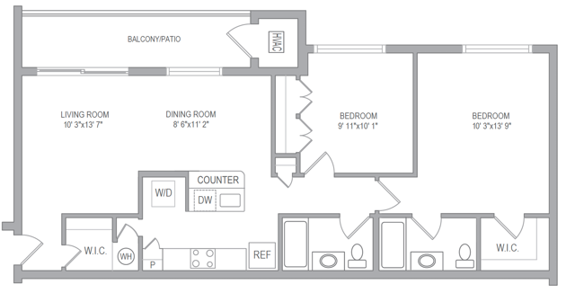 5A, 10A HANDICAP ACCESSIBLE UNIT FLOOR PLAN - Cavalier Court