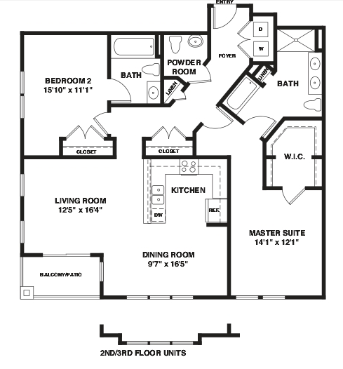 2BR/2.5BA - Presidential Place