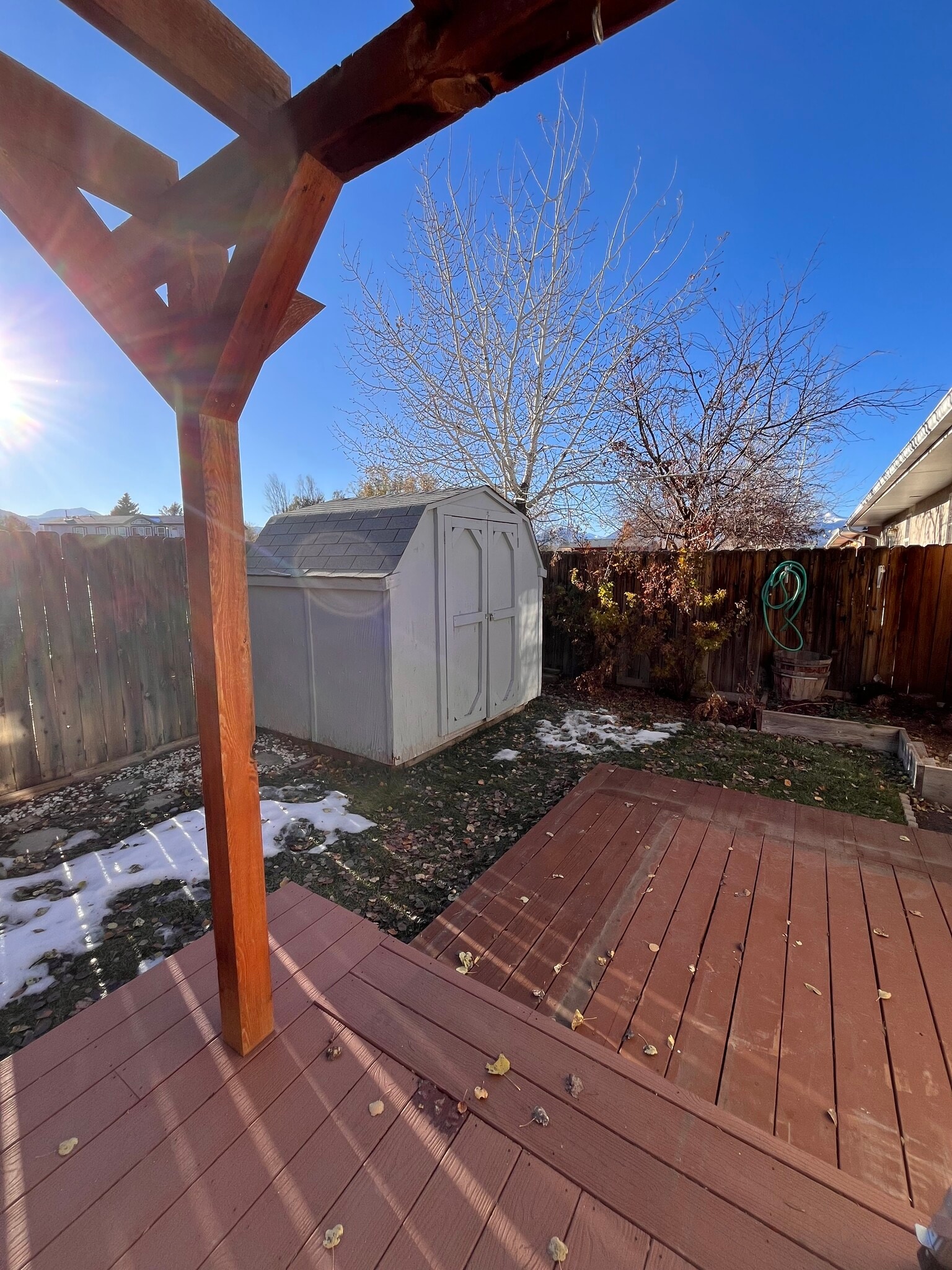 Backyard from deck - 507 Chipeta Trl