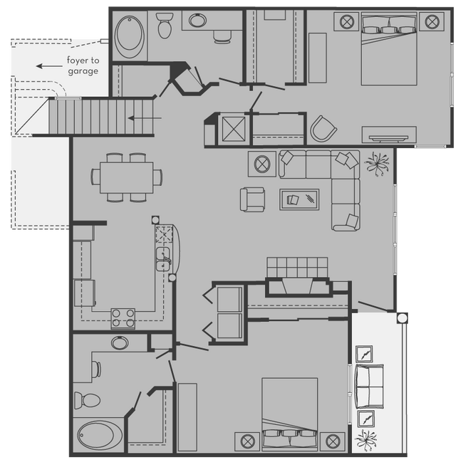 Floorplan - SaddleBrook Apartments