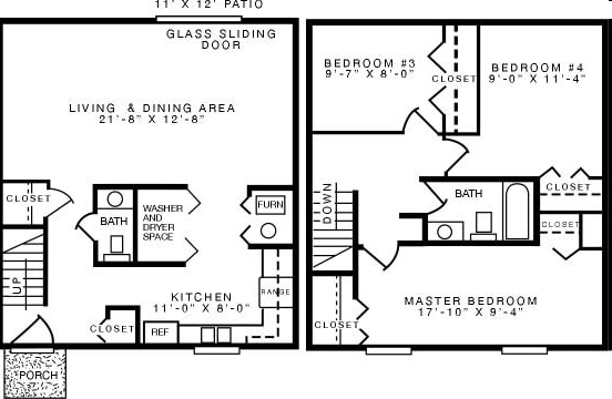 3BR/1.5BA - Knoll Ridge Townhomes & Apartments