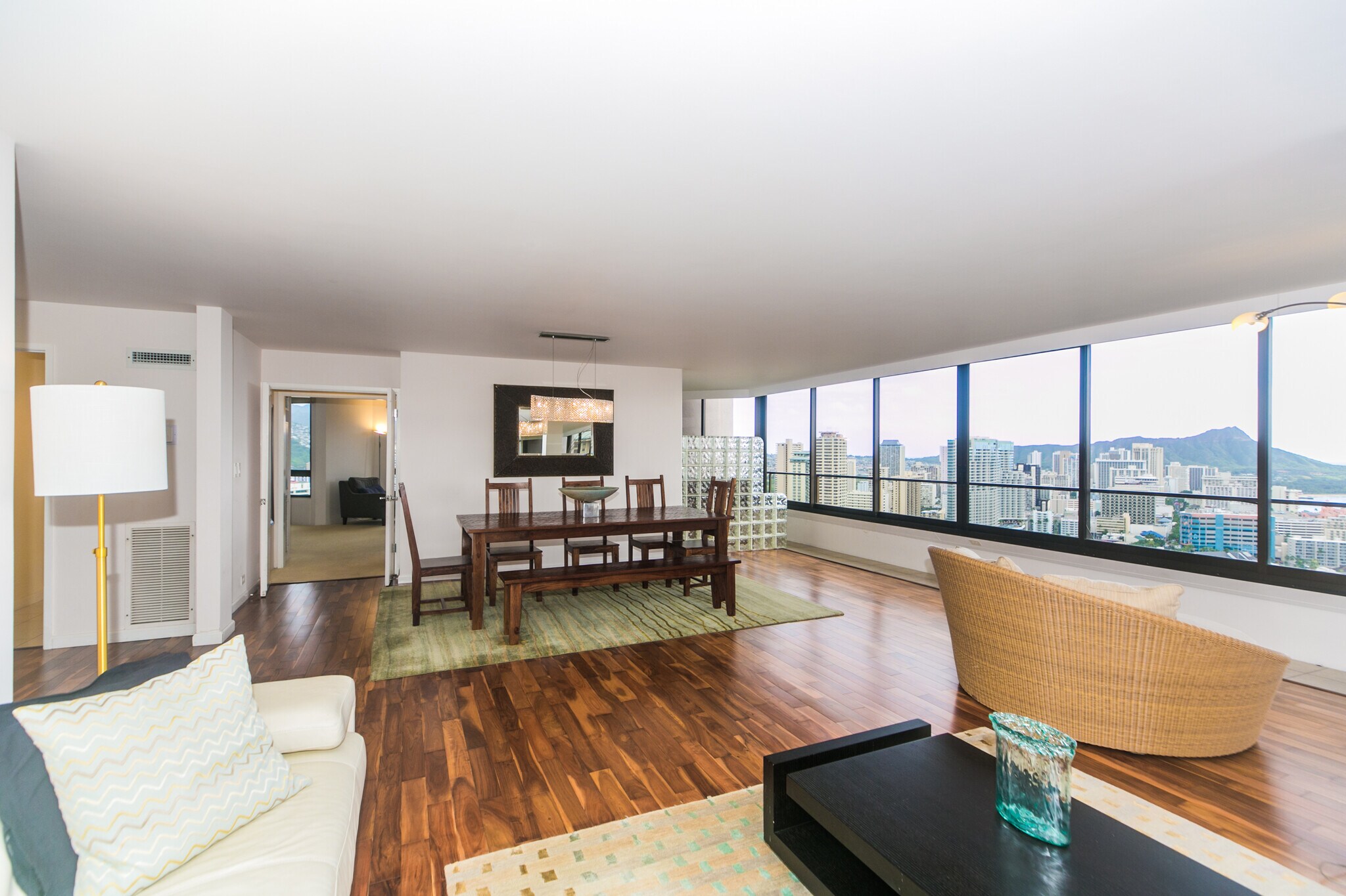 Large dining table with bench - 1910 Ala Moana Blvd