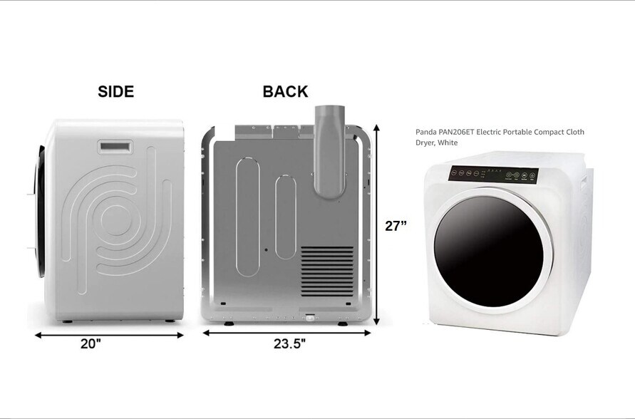 32. Dryer installed inside studio for tenant's exclusive use (product photo) - 137 E 755 S