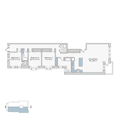 Floorplan - 5524-5526 S. Everett Avenue