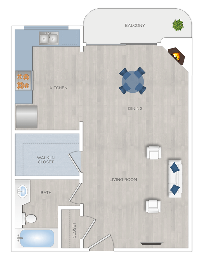 Floorplan - Toluca Terrace Apts.