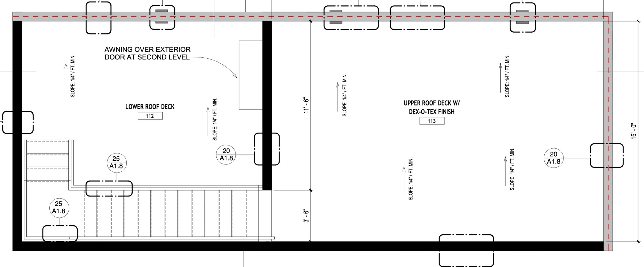 Lower and Upper Deck Floor Plan - 2430 E 7th St