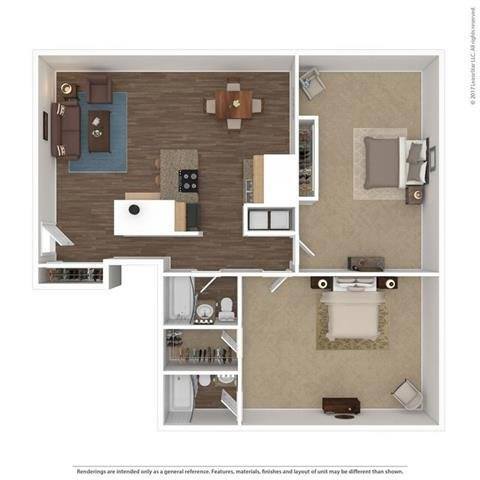 Floorplan - Henley and Remy Apartments