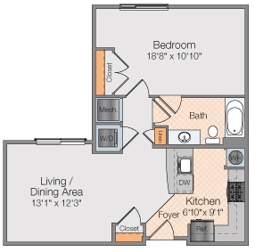 1BR/1BA - The Galaxy Apartments