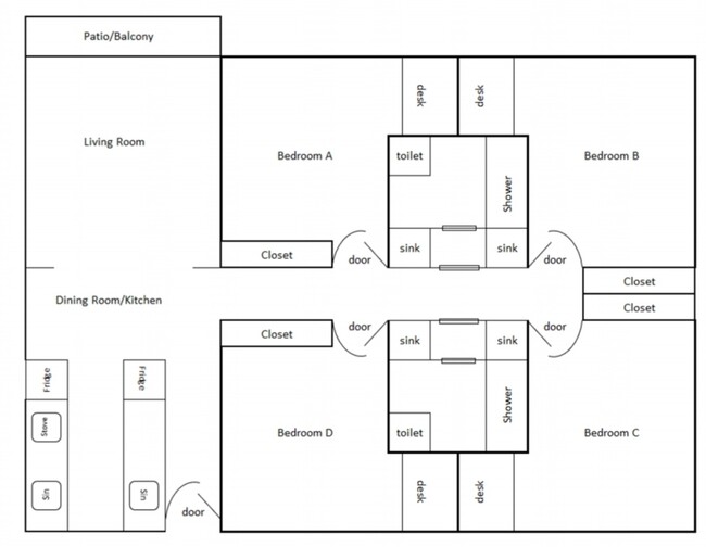 Shared Apartment - Allegro Dorm-Style Apartments