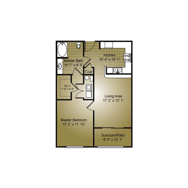 1 Bedroom / 1 Bath / 756 Sq.Ft. - Legacy at Manchester Village