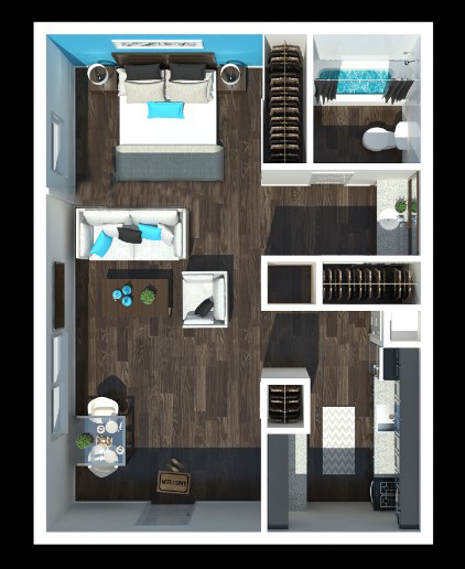 Floorplan - 701 South Apartments