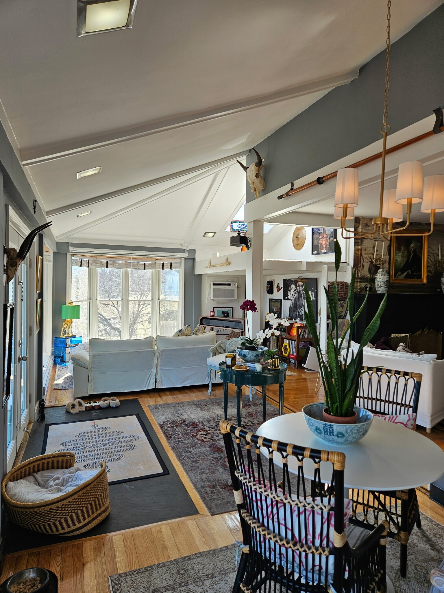 black slate entrance with slate baseboards and newly refinished hardwood floors - 1301 Rogers Rd