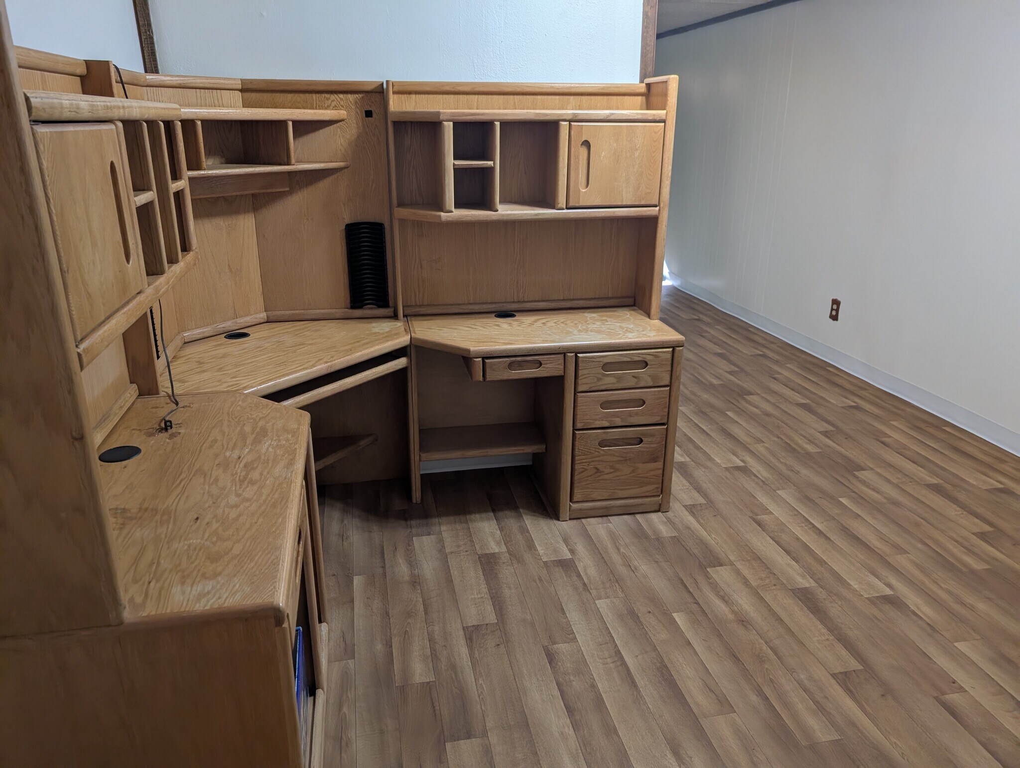 desk across from shelves - 28 James Circle