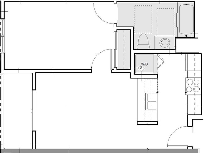 Verona 1x1 floor plan PR SM Verona LLC - PR SM Verona LLC
