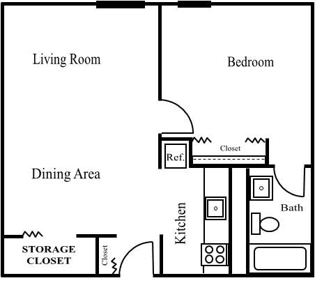 1BR/1BA - St. Andrews Towers 62+ community