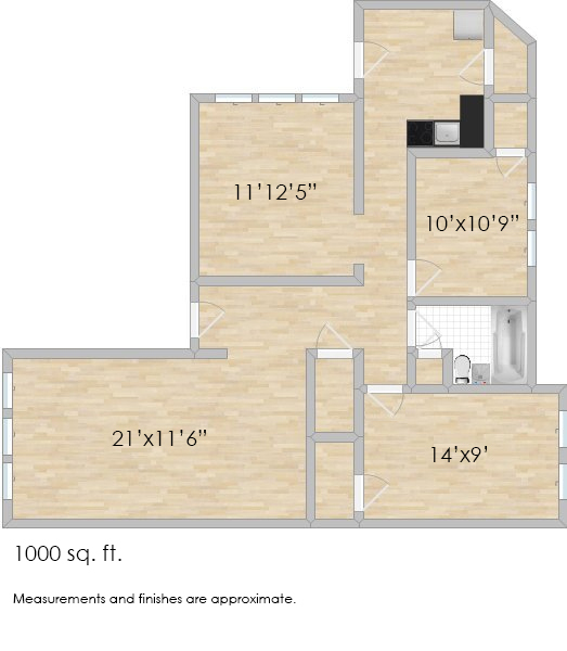 Floorplan - 1530-1532 N. Austin Blvd.