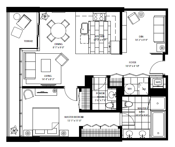 1BR/1.5BA - Signature Place Tower