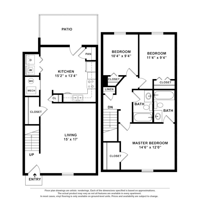 Floorplan - Cypress Creek Townhomes