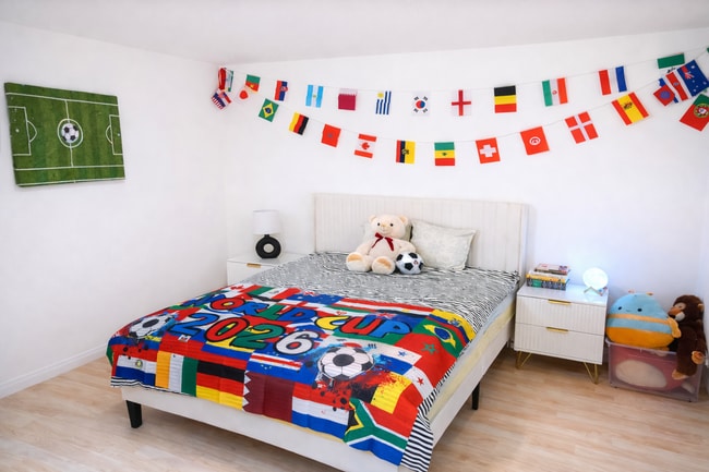 On Demand Setup Available | Turn Bedroom #2 into a World Cup Themed Room - 5860 Hazeltine Ave