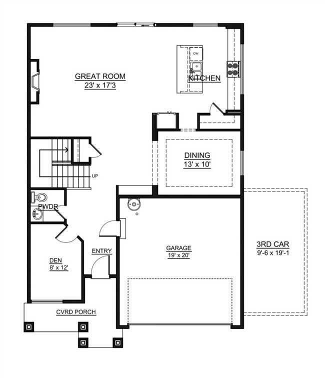 Floor Plan Downstairs - 513 125th St Ct E