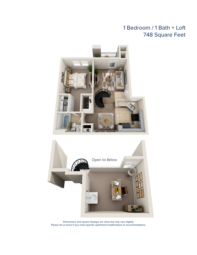 1 bedroom 1 bath + Loft - Fleetwood Apartments