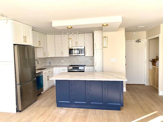 Kitchen with Island - 1460 N Sandburg Ter