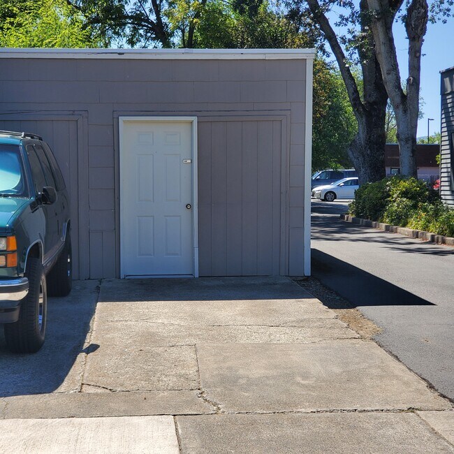 off street parking spot with storage garage - 230 Laurel St