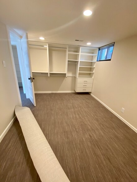 New closets and carpet (room 1) - 266 Douglas St