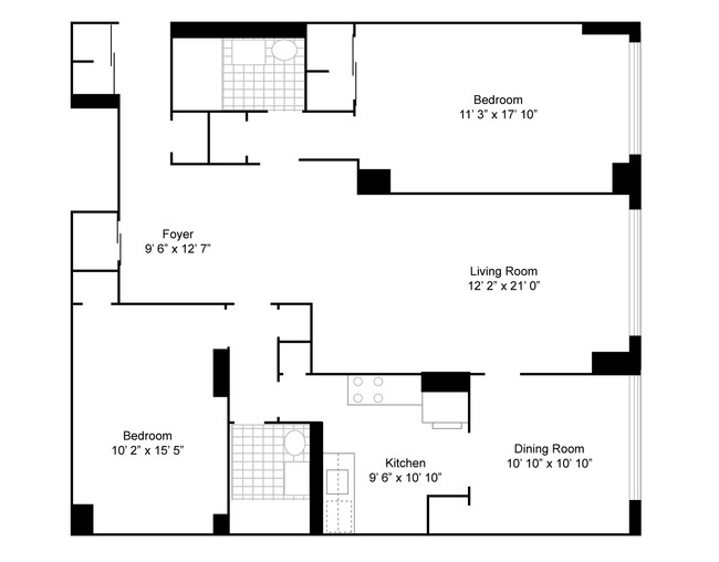 2BR/2BA - Lexington Towers