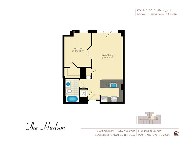 Floorplan - The Hudson Apartments