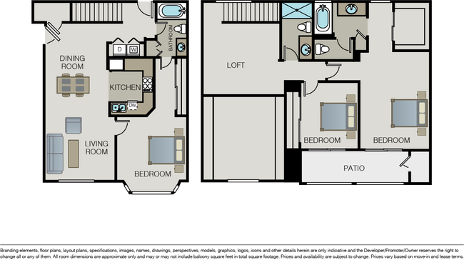 Plan 3A + Loft Townhome - The Esplanade